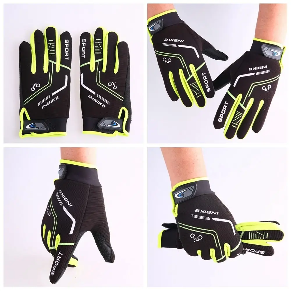 Guantes de ciclismo antideslizantes, talla única, se adapta a todos los guantes de pantalla táctil de bicicleta Dacron, hebilla antipérdida, transpirables