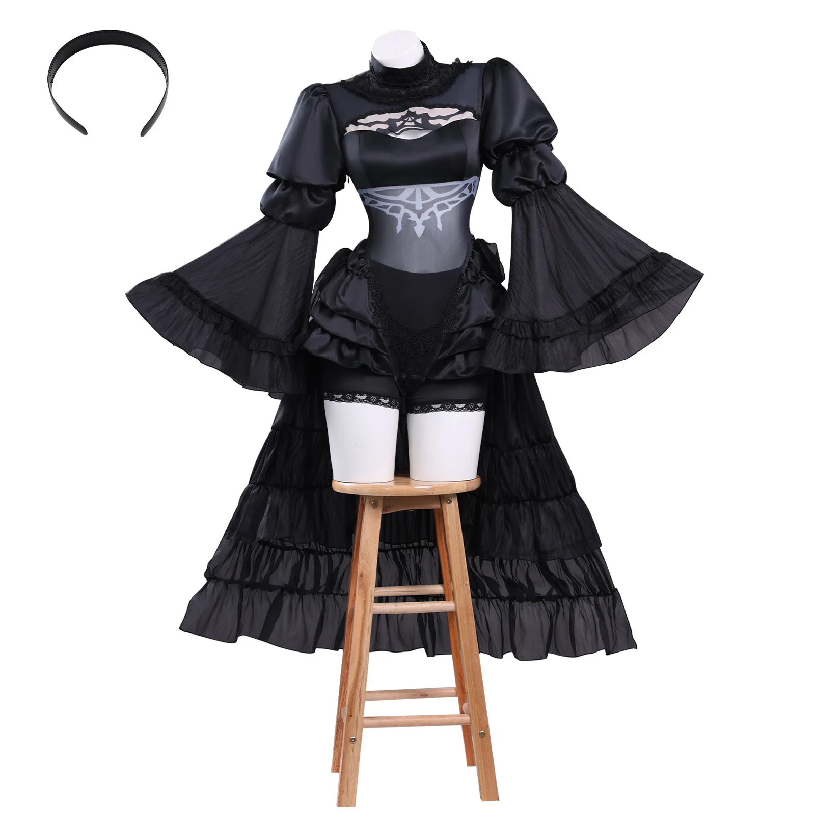 

Anime Fantasia Game NieR Reincarnation YoRHa 2B Cosplay Wedding Dress Women Disfraz Costume Female Halloween Carnival Costume