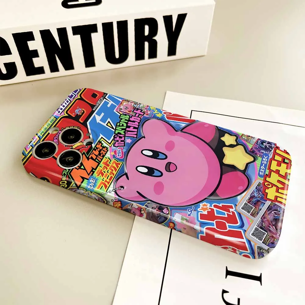 Розовый чехол K-Kirbys с рисунком для Xiaomi Mi 14T POCO M5 M3 M2 X3 NFC X2 F4 F3 F2 C40 C31 Redmi Note 13 12S 11 9 Pro