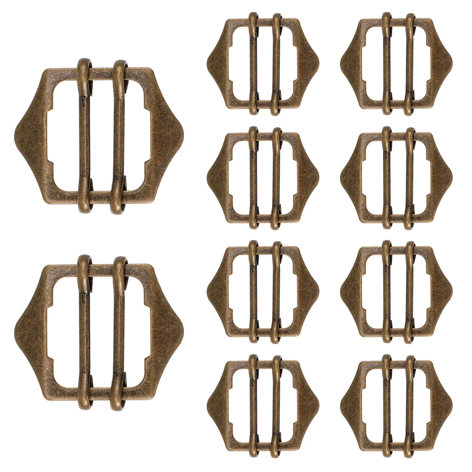 

30Pcs Adjustable Vest Waistcoat Buckle Rear Strap Fastener Metal Suit Vest Buckle Slider Brass Slide Buckles Bronze