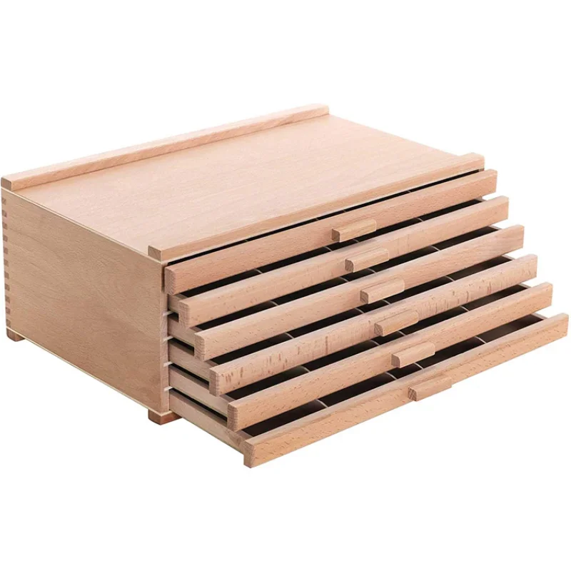 

For Art Supply Drawer Wood Artist Supply Storage Box - Pastels, Pencils, Pens, Markers, Brushes