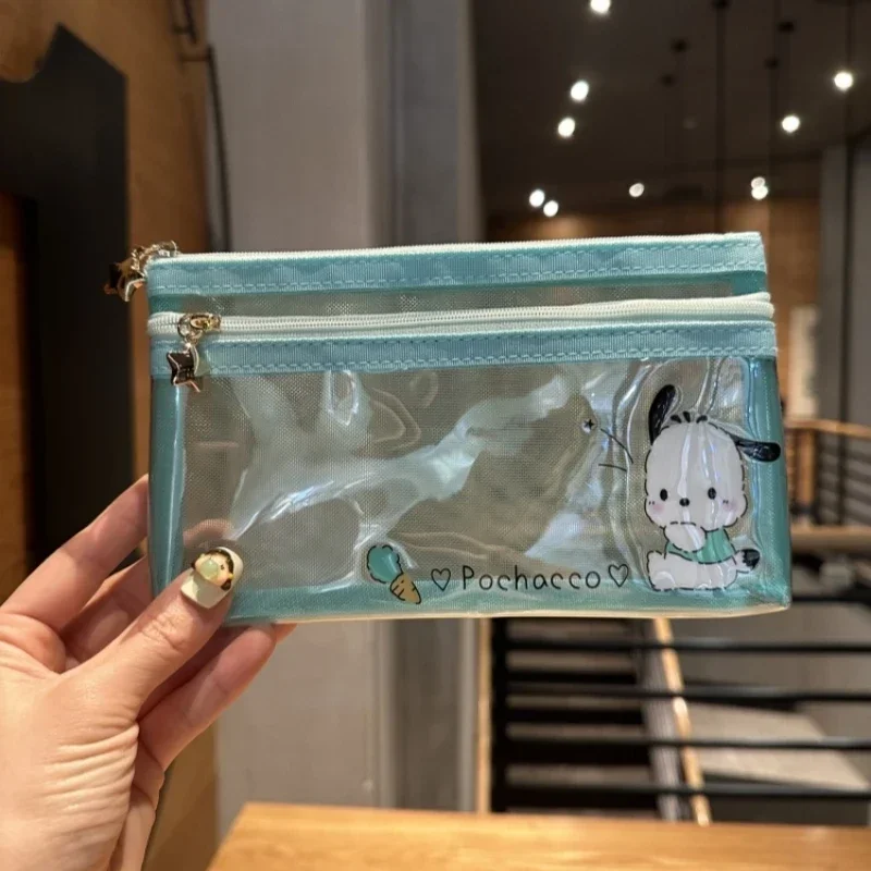 かわいいサンリオのかわいいハローキティアニメ周辺グッズPVCコインパースマイメロディパスポートジッパーハンドIDバッグ口紅収納バッグ