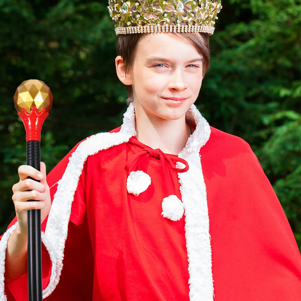 

3Pcs Magical Plastic Wand Scepters Finish Halloween Cosplay Stage Party Props Scripture King Queen Costume Accessories