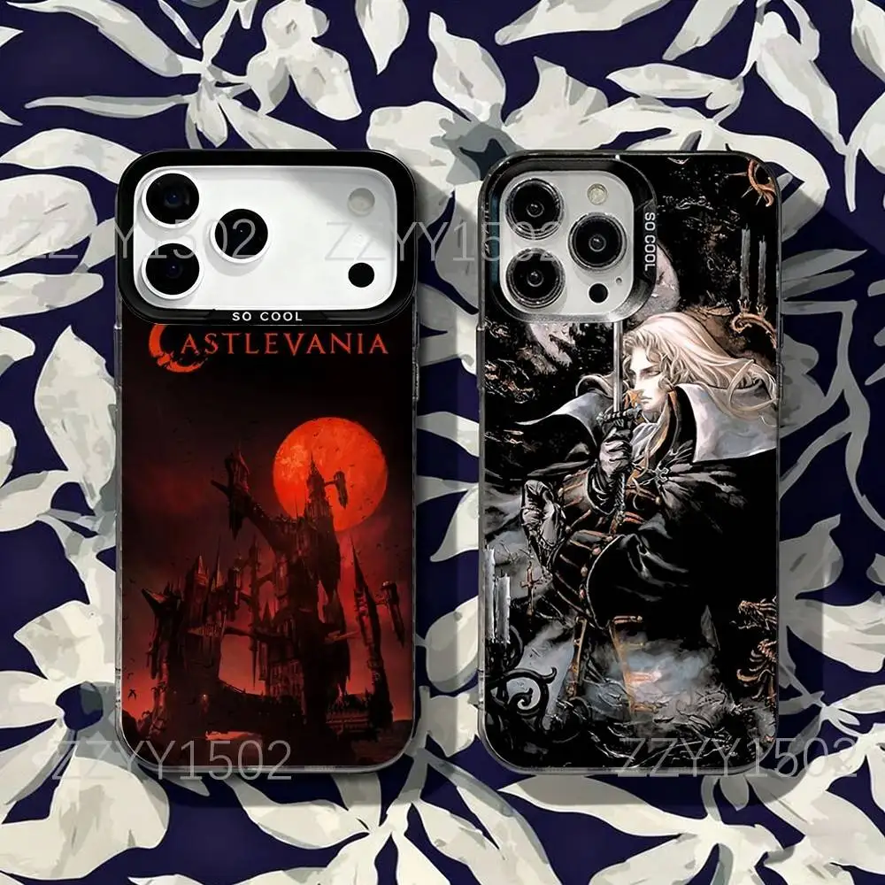 

C-Castlevania Anime Phone Case For iPhone 17,16,15,14,13,12,X,8,Pro,Max,Plus,SE4,Air,Mini Black Matte Durable Hard