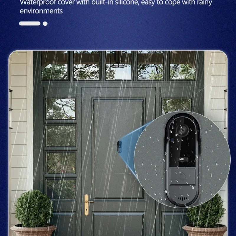 M15S Video Doorbell 2-way Voice Intercom Wireless 2.4G WIFI 125° Wide-angle Lens Capture Photo Cloud Storage HD Night Vision