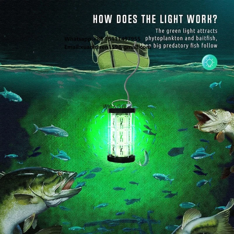 110v/220v 4000w Waterproof IP68 Underwater LED Fish Attracting Aluminum Alloy Fishing Light for America Canada