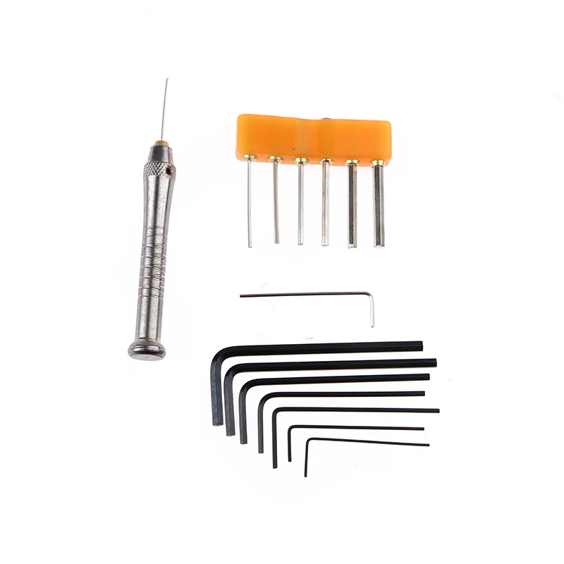 7 pz/set chiave esagonale in acciaio legato chiave esagonale chiave a brugola strumenti di riparazione manuale 0.7mm/0.9mm/1.3mm/1.5mm/2mm/2.5mm/3mm