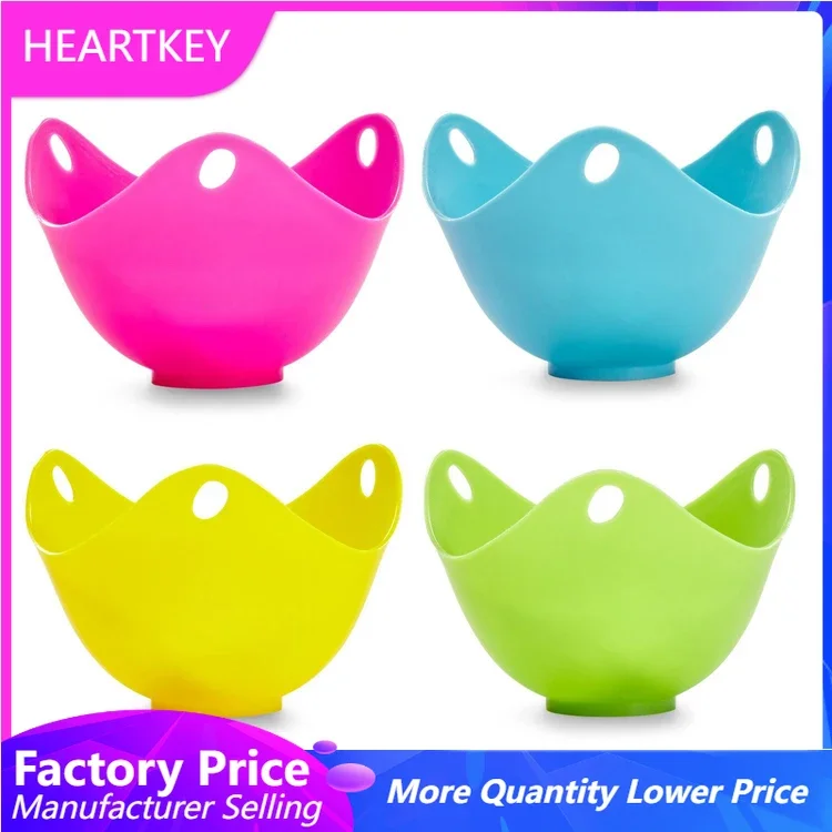 Silicone Egg Poacher Steam Eggs Plate Tray Heat Resistant Kitchen Cooking Tool Accessory Poaching Pods Pan Egg Mould