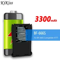 KiKiss Battery BF-666S BF-C1 For Baofeng Walkie Talkie BL-1 BF-888S  H-777 BF-777S RT21/H777S/RT24V Two-way Radio 3300mAh