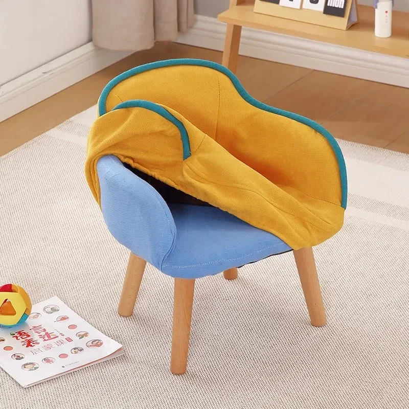 Sofá pequeño para niños, bonito rincón para bebé para una sola persona, sala perezosa de lectura, asiento con respaldo para niño y niña