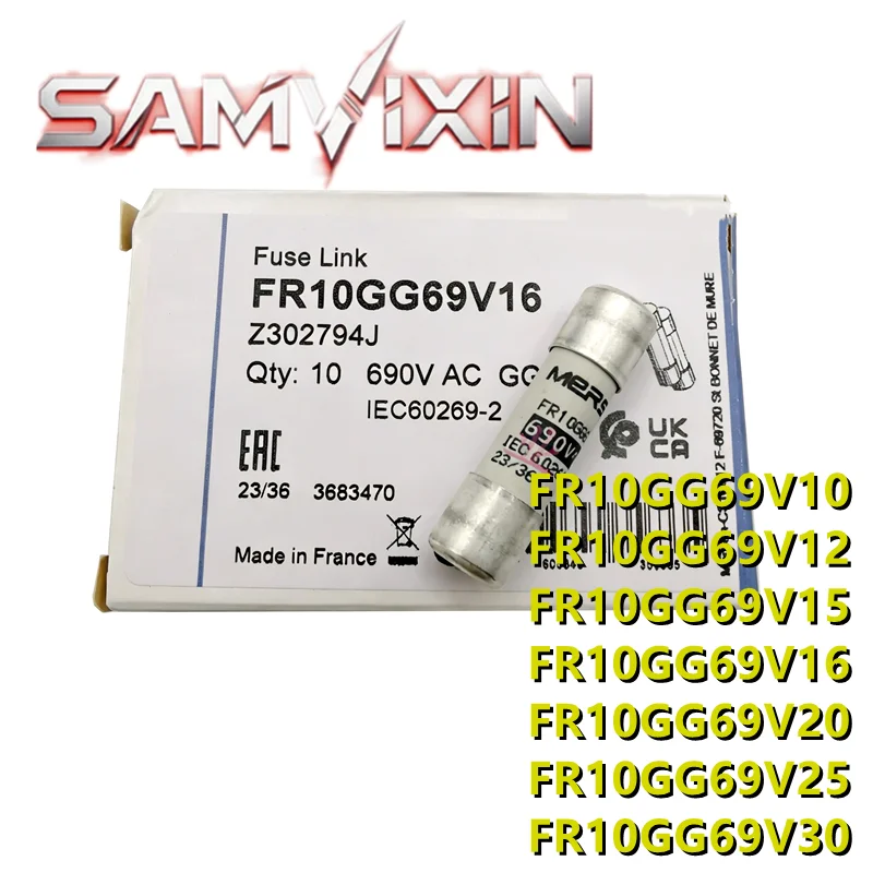 FR10GG69V10 FR10GG69V12 FR10GG69V15 FR10GG69V16 FR10GG69V20 FR10GG69V25 FR10GG69V30 (2-10pieces) 690V gG Fuse ,Original In Stock