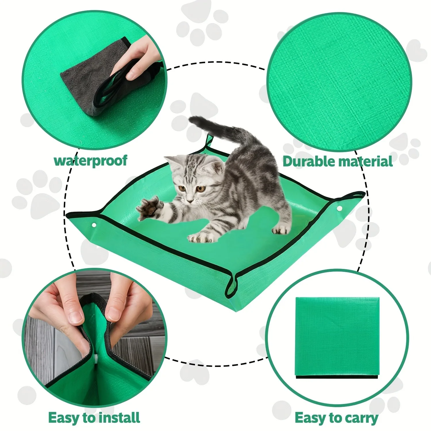 3pcs Travel Litter Box, Portable Multifunctional Foldable Cat Toilet for Car Outdoor Camping Hotel Use - view 3