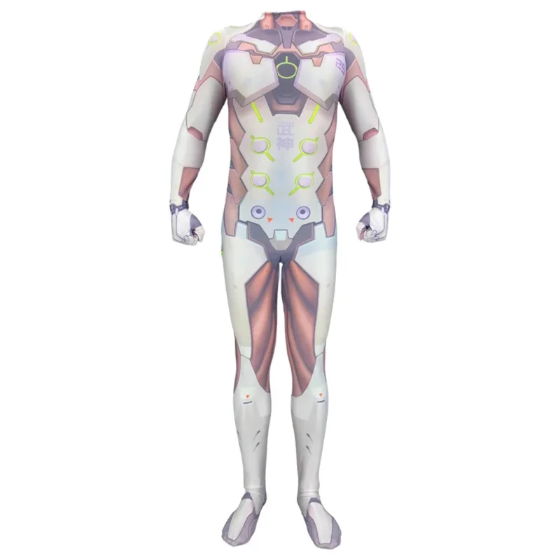 3D Printing Games Genji Cosplay Costume Destroyer Costume Spandex Lycra Zentai Bodysuit Jumpsuits Halloween Costumes for Men