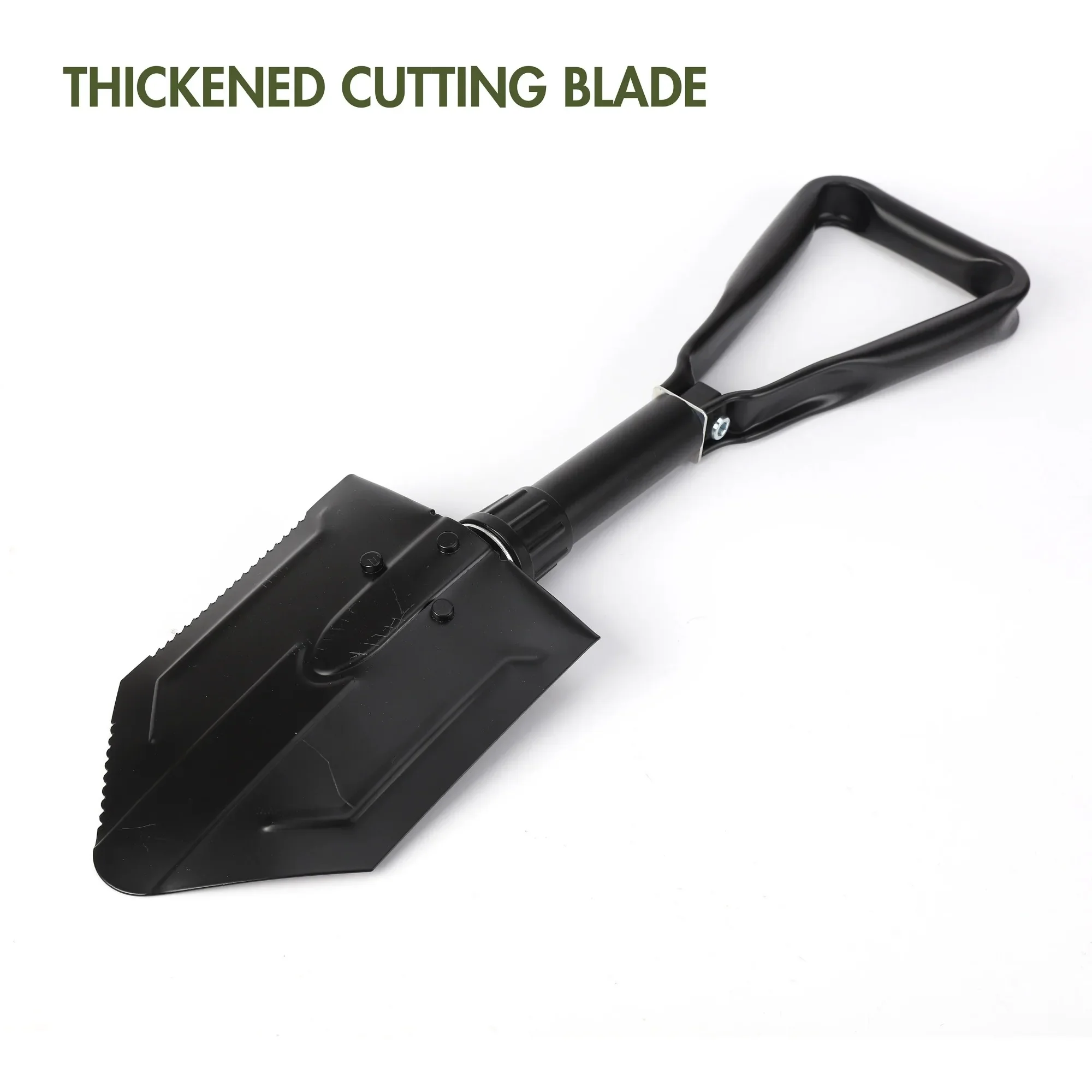 

Portable Heavy Duty Steel Folding Shovel, Black Sand Scoop for Gardening and Camping