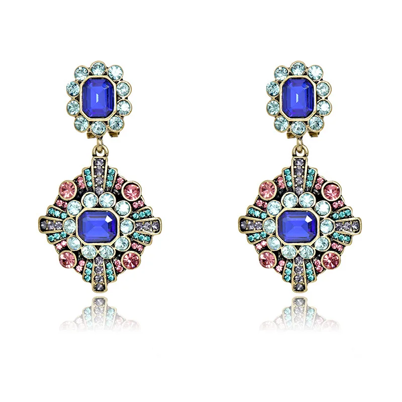 

New minimalist French-style crystal earrings - luxurious, fashionable, retro crystal high-end diamond earrings for women