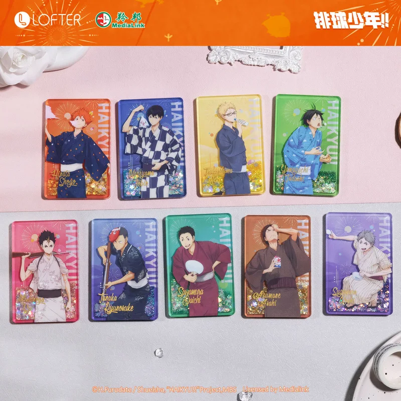 

Haikyuu!! Shoyo Hinata Tobio Kozume Kenma Asahi Official Authorization Fire Show Series Acrylic Sand Mahjong Standing Plates