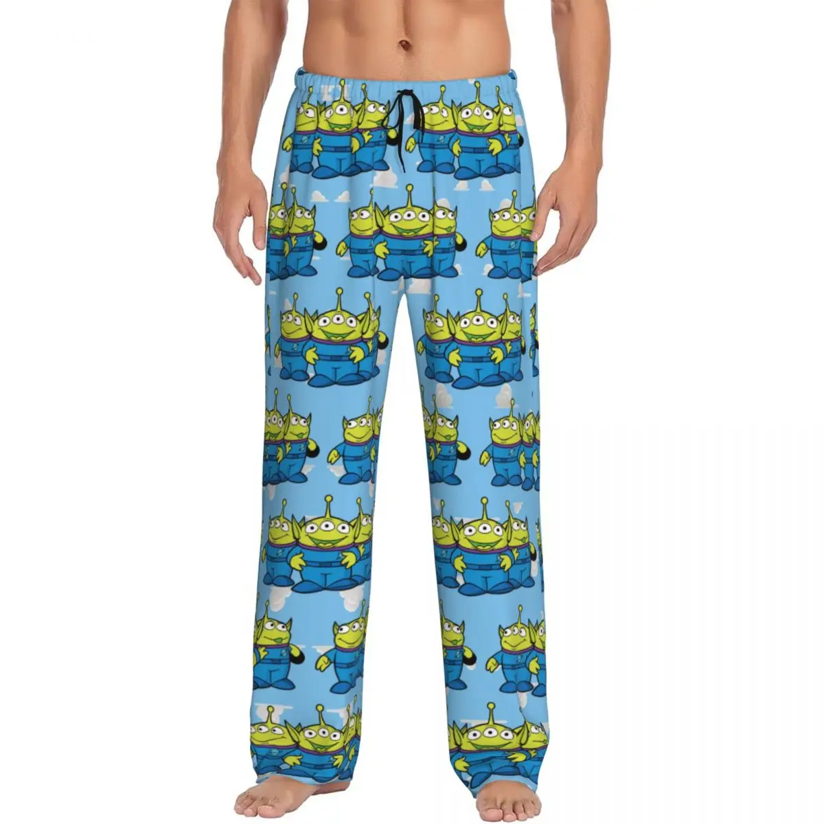 Custom Print Toy Story Aliens Pajama Pants for Men Animation New Sleep Sleepwear Bottoms with Pockets