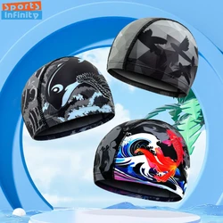 New Fashion Printed Swimming Cap for Adults Comfortable Swim Cap for Men and Women Swimming Hat Swimming Pool Accessories