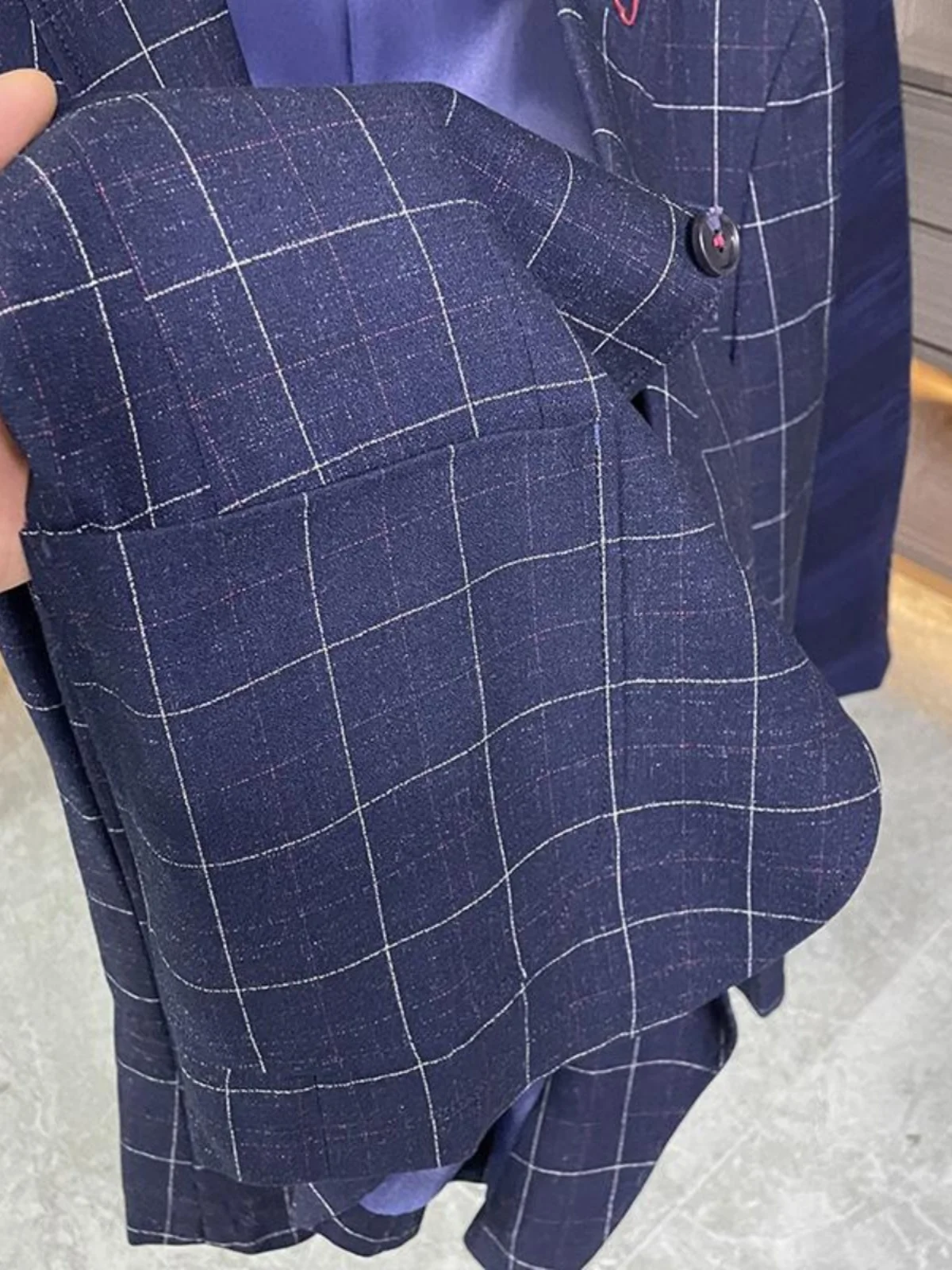 

H-игните! Превосходный повседневный деловой клетчатый костюм Jaet из полиэстера без железа, весенне-осенняя молодежная верхняя одежда M