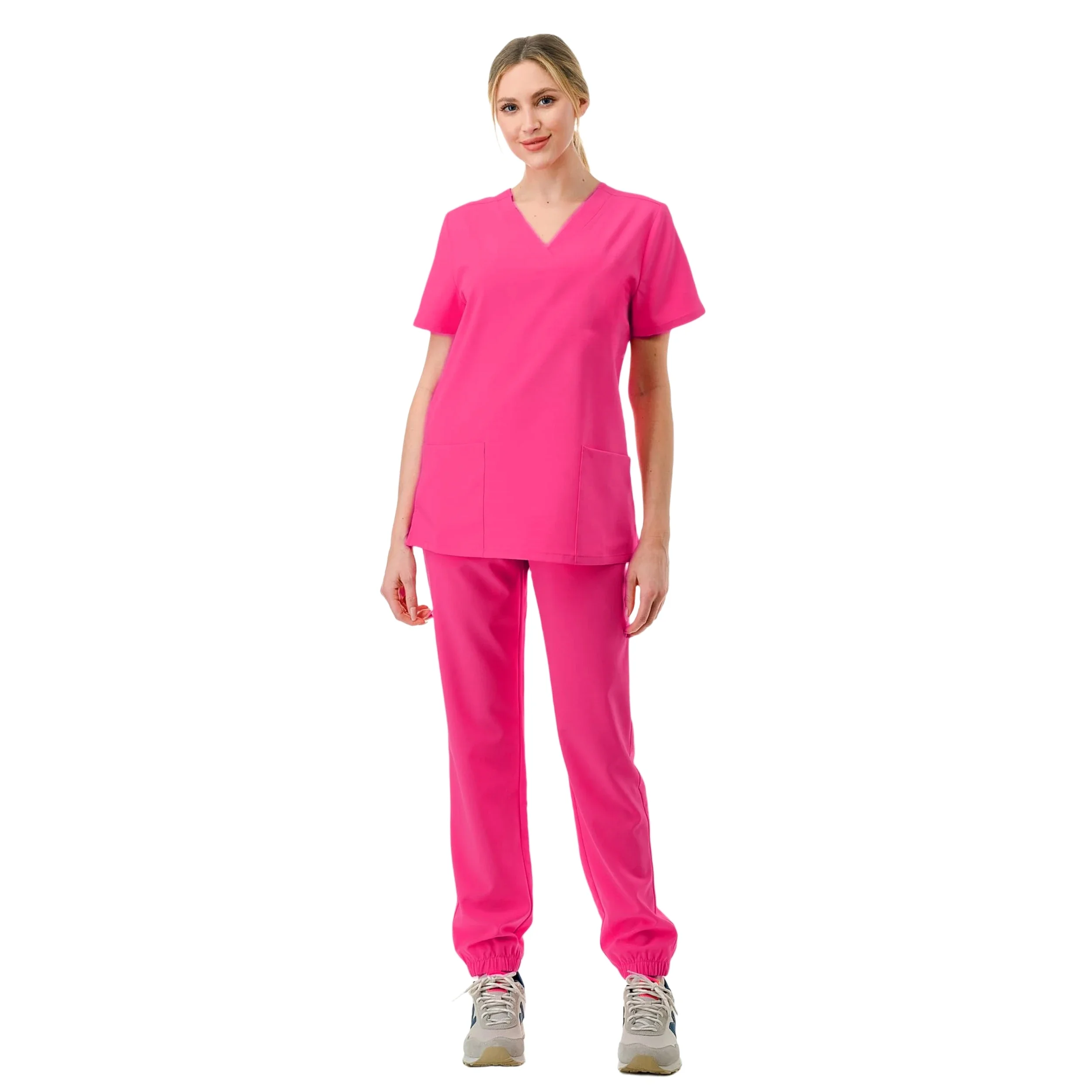 Tuta clinica donna Scrub Set infermiera medica salone di bellezza abbigliamento da lavoro uniforme chirurgica Scrub clinici Top Pants Spa Doctor infermieristica