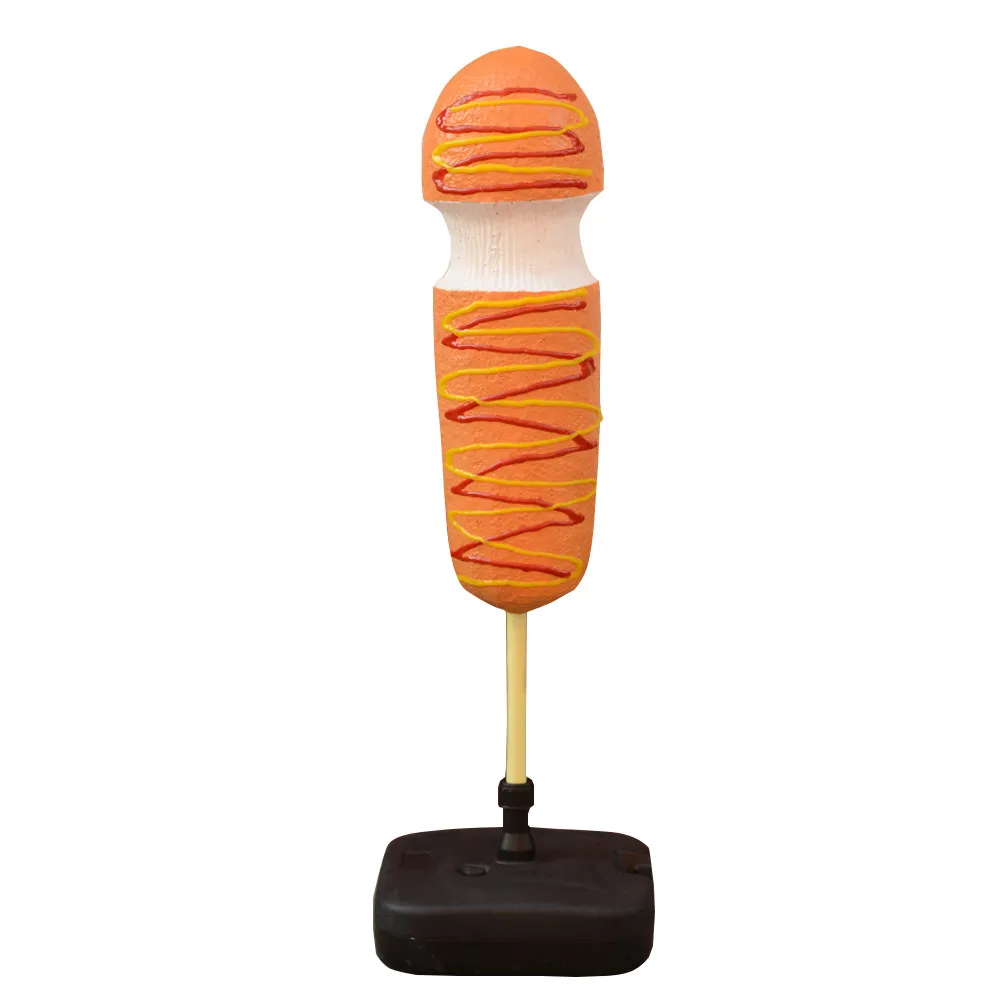 

Имитационная модель хот-дога на палочке, реквизит для декораций, украшение для витрин, большая модель хот-дога на палочке, муляж, декоративный элемент интерьера