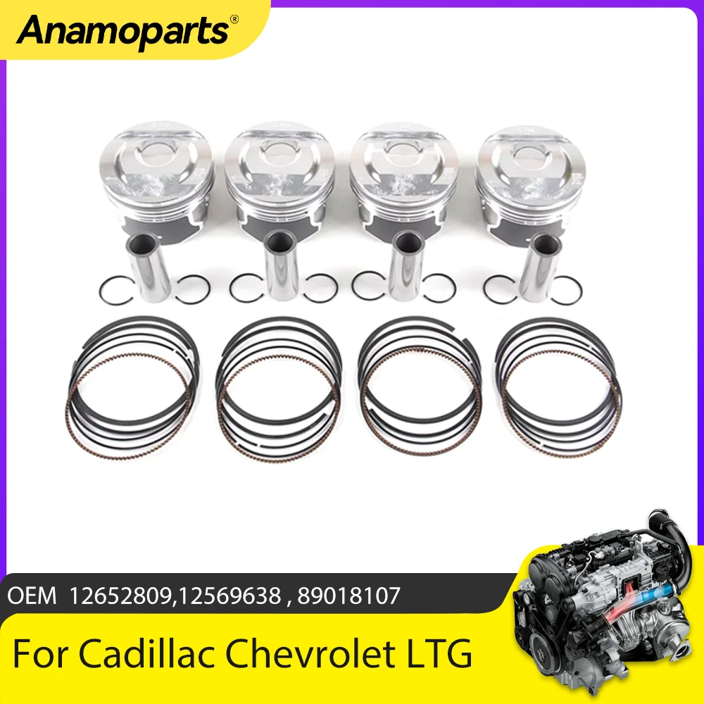 

Engine Parts Piston Ring Kit Fit 2.0 L LTG For GMC Terrain Chevrolet Equinox Buick Regal Cadillac ATS XT5 2.0L 12652809 Oversize