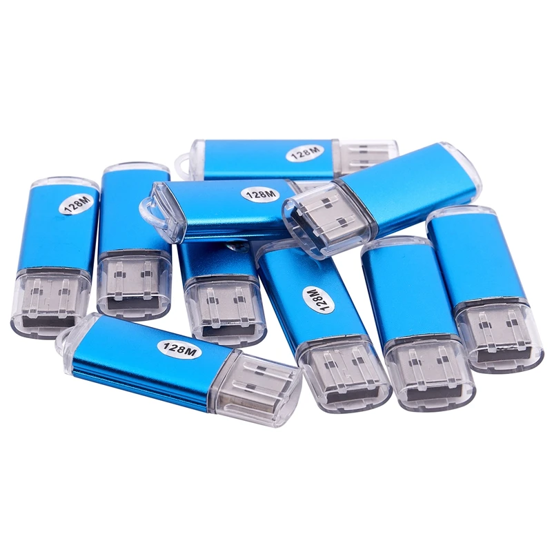 

10 X USB Memory 2.0 Memory Stick Flash Drive 128MB Gift