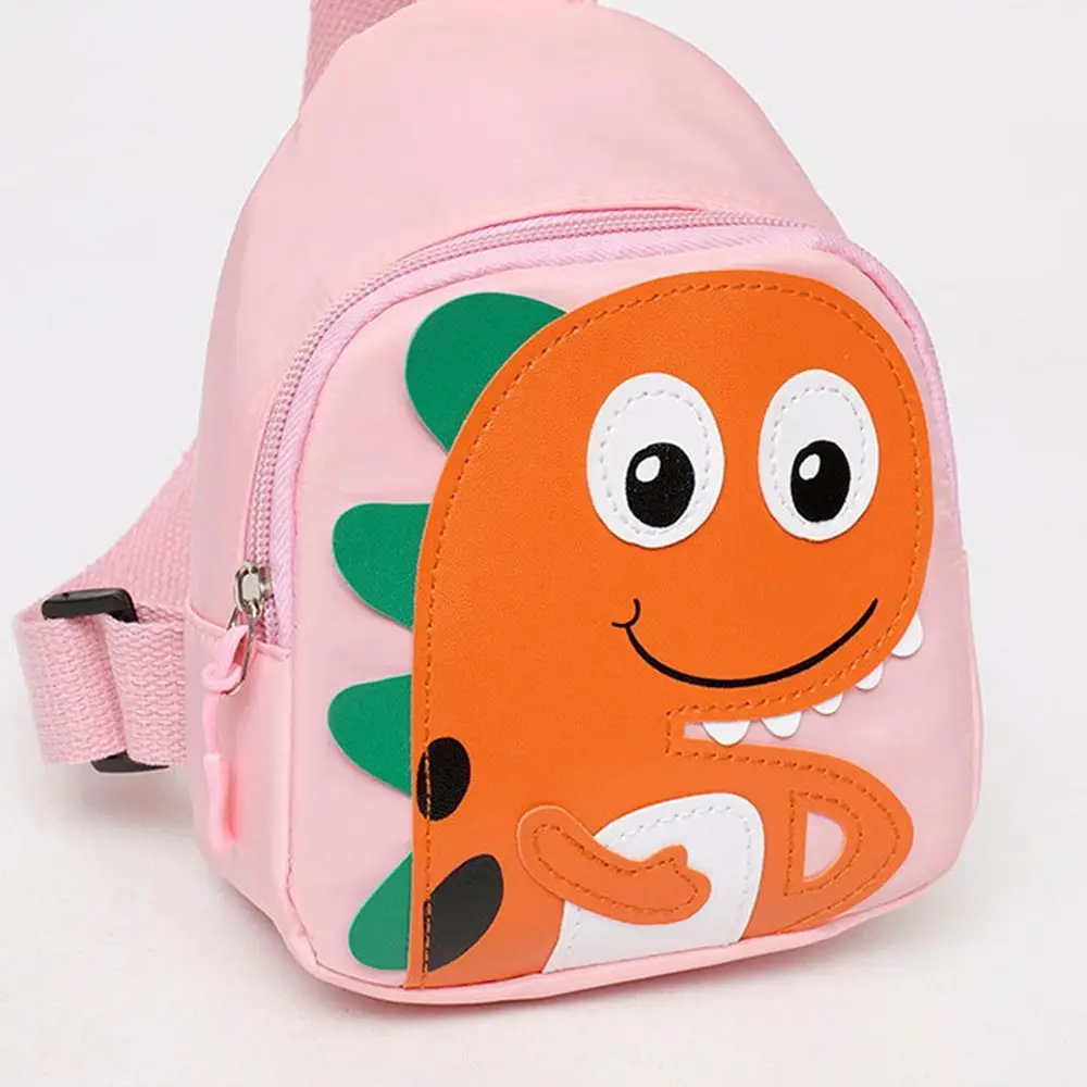 Small Toddler Shoulder Bags Cute Mini Cartoon Dinosaur Chest Bag Nylon Cross-body Bag for Baby