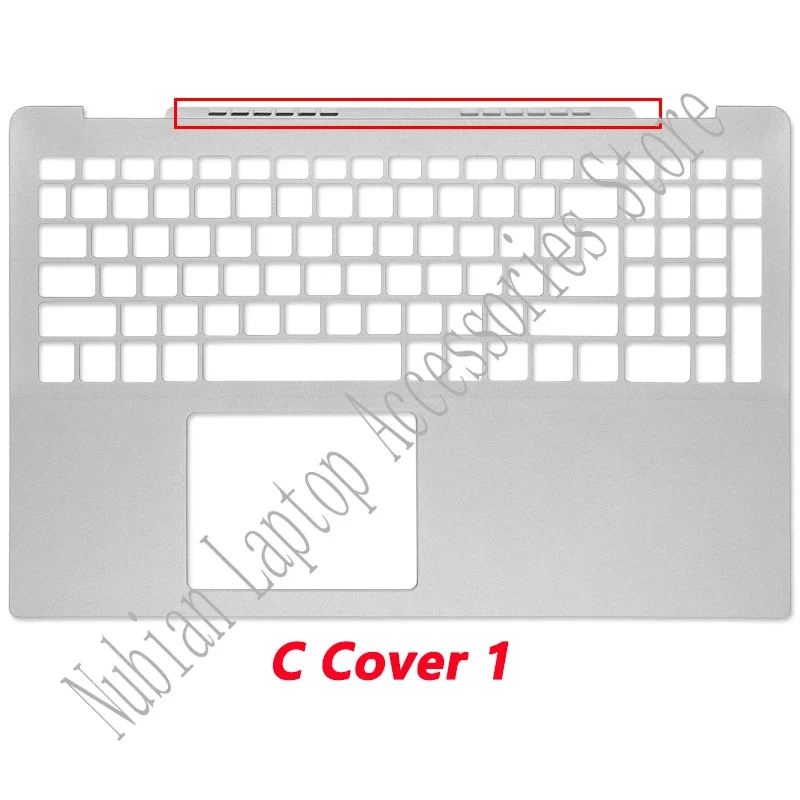 Novo para dell inspiron 15 5590 5598 laptop lcd capa traseira/quadro frontal/teclado palm pad/capa inferior/dobradiças prata