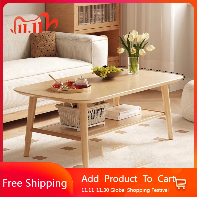 

Wood Luxury Side Table Decoration Bedroom Modern Coffee Table Living Room Designer Moving Standing Couchtisch Salon Furniture