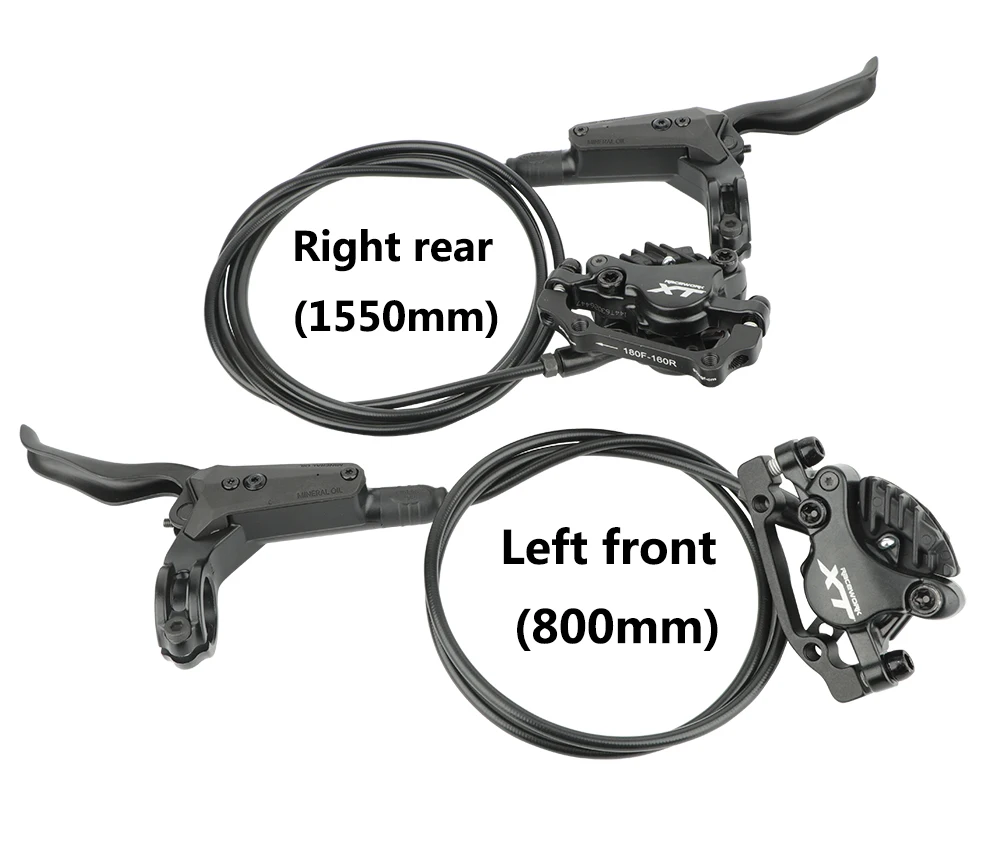 RACEWORK XT M8000 MTB Bike Brake Hydraulic 160mm Disc Brake 800/1550mm Left Front Right Rear Mountain Bike AM FR Oil Brakes