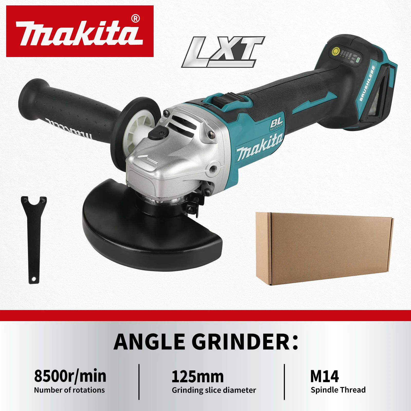 

Makita DGA504 Protective Cover Equipped Grinder Spindle Lock Design Convenient Fast Grinding Wheel Replacement tools