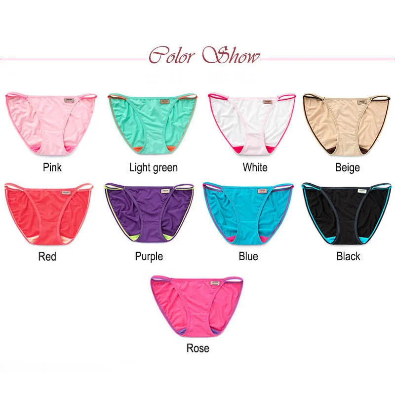 Hot Sale 3pcs Low Waist Women's Underwear Sexy Modal Panties Seamless Briefs Antibacterial Girl Thongs Soft Ladies Lingerie