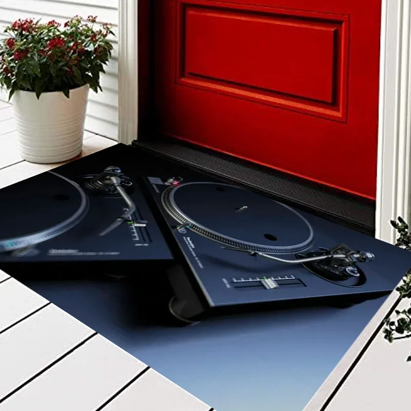 Carpet Technics Vinyl Turnable Foot Mat Rugs Home Carpets Non-slip Doormat Bathroom Bedroom Entrance