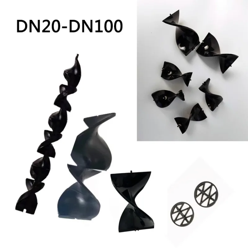 Helical blade for static mixer  Pipeline Mixer Cross Blade Liquid mixing unit components SK type PVC mixer chip DN20-DN100