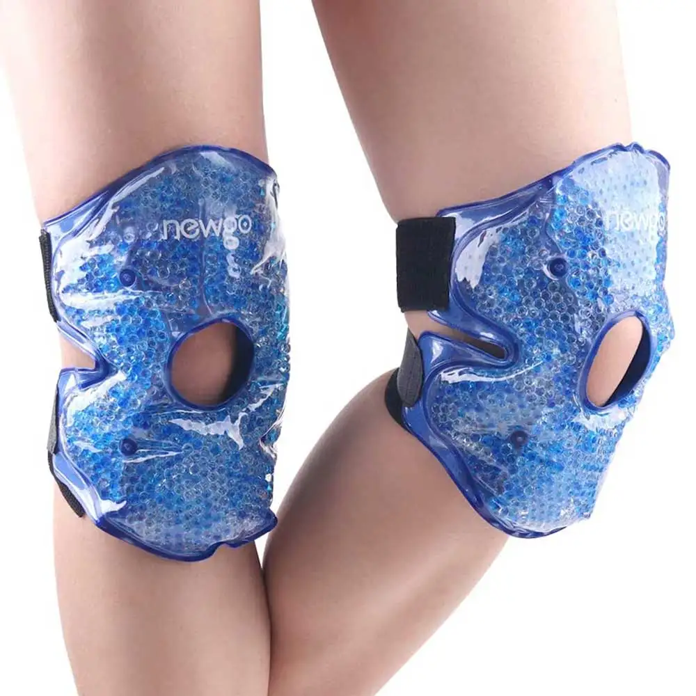 Paquete de hielo de Gel de soporte de rodilla reutilizable para lesiones deportivas, paquete de cirugía de rodilla Flexible para alivio del dolor,