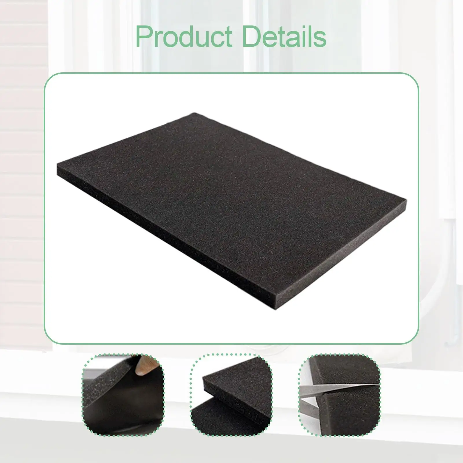 High Density Foam Air Conditioner Top Pad 12 X 17 Inch Noise Absorber Drip Protection for Window Units