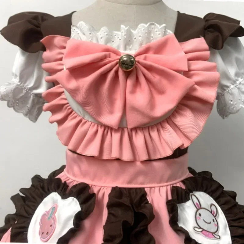 Frauen kawaii Dienst mädchen Uniform Cosplay Kostüme, Spitze Dekor niedlichen Frauen Dienst mädchen Outfit Anime Hausmädchen Cosplay Lolita Kleider Cos Stoff