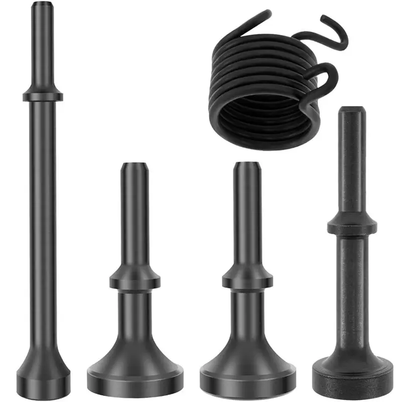 M12K-Smoothing Air Hammer Bits Set, 5Pcs Air Pneumatic Hammer Tool Kit Air Hammer With Spring For 150, 190, 250 Air Hammer