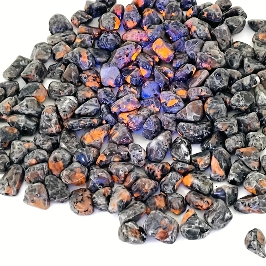 رقائق Yooperlite خزان الأسماك حجر الزخرفية ، الشفاء الكريستال ، زهرية الطاقة ، زخرفة ديكور المنزل