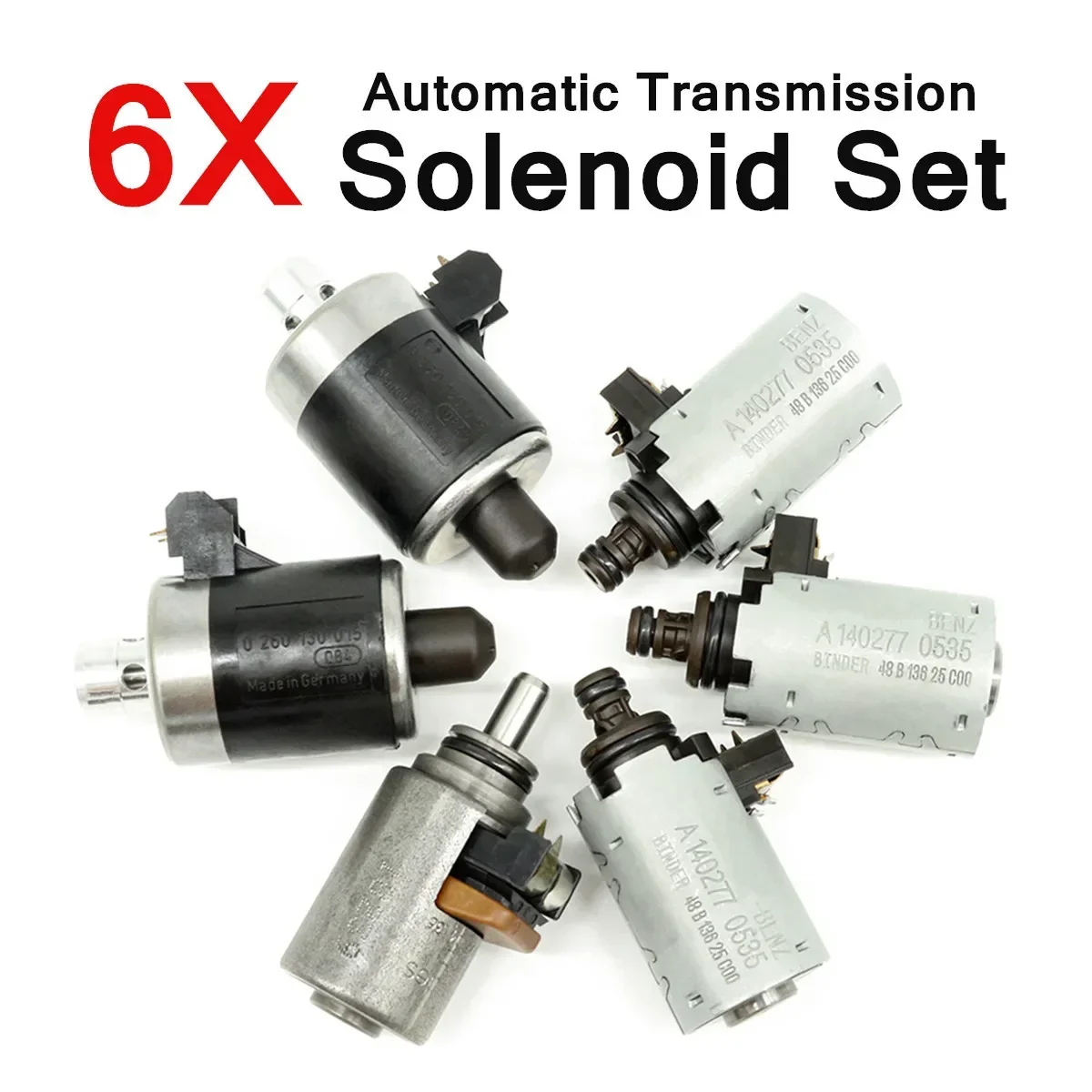 

722.6 Electric Solenoids Valve 6Pcs Fit For Mercedes for Benz 5-SPEED Auto Replacement Parts Automatic Transmission & Drivetrain