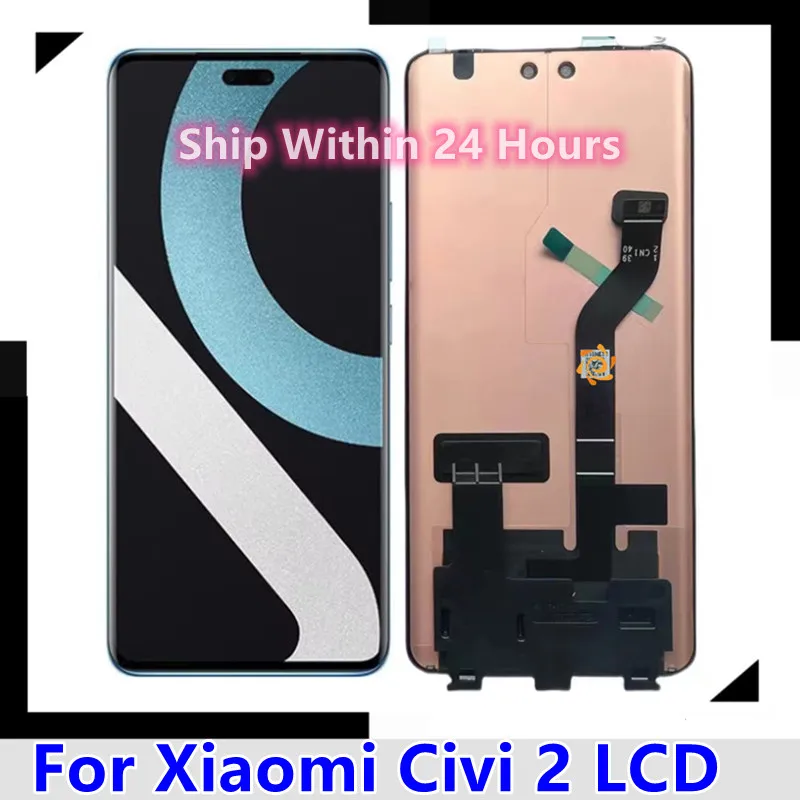 Tested AMOLED 6.55'' For Xiaomi Civi 2  LCD Display Touch Screen Digitizer Pane Assembly Replacement high quality Display