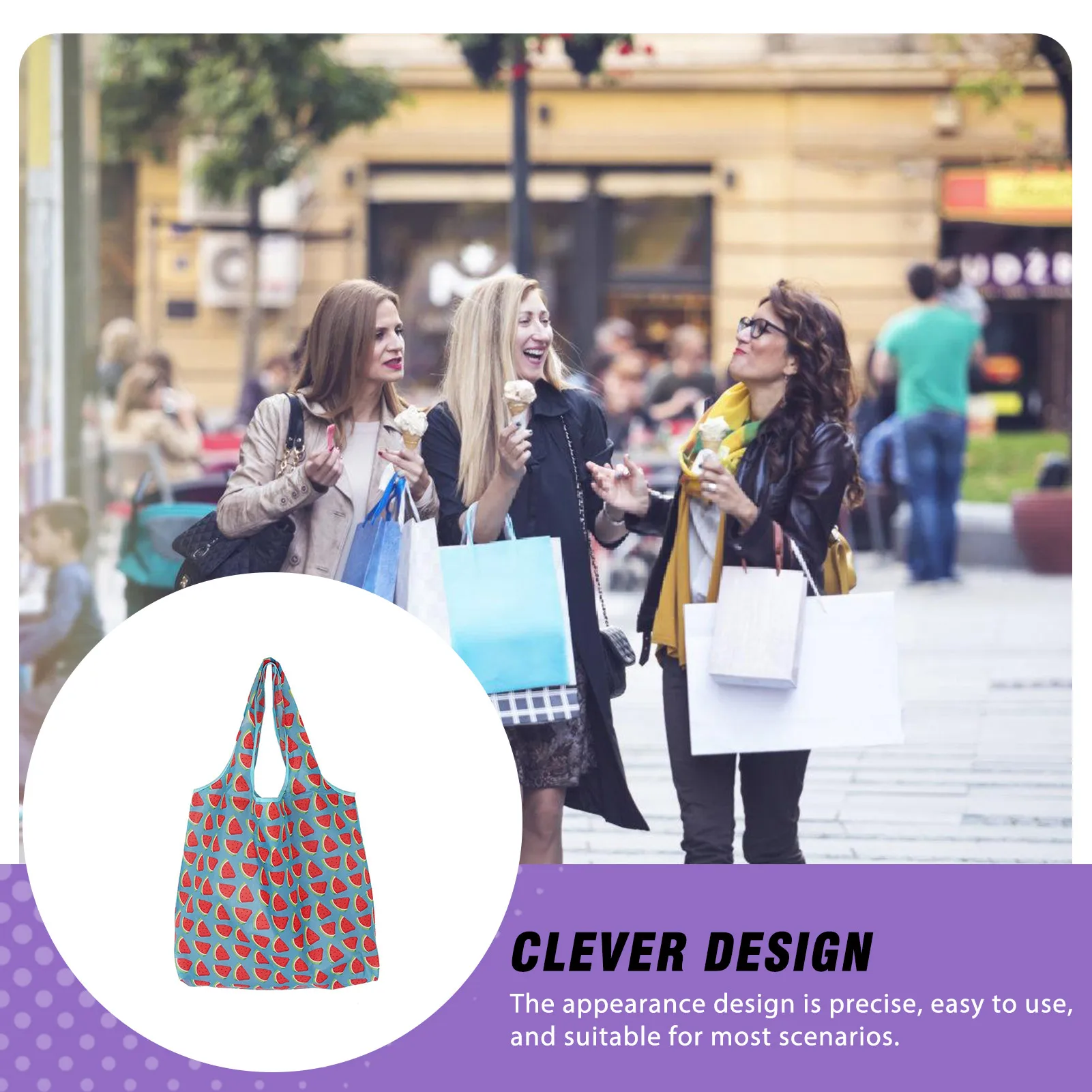 Foldable Reusable Shopping Bags Strong Load-bearing Capacity Eco-friendly Bags for Grocery Store Supermarket