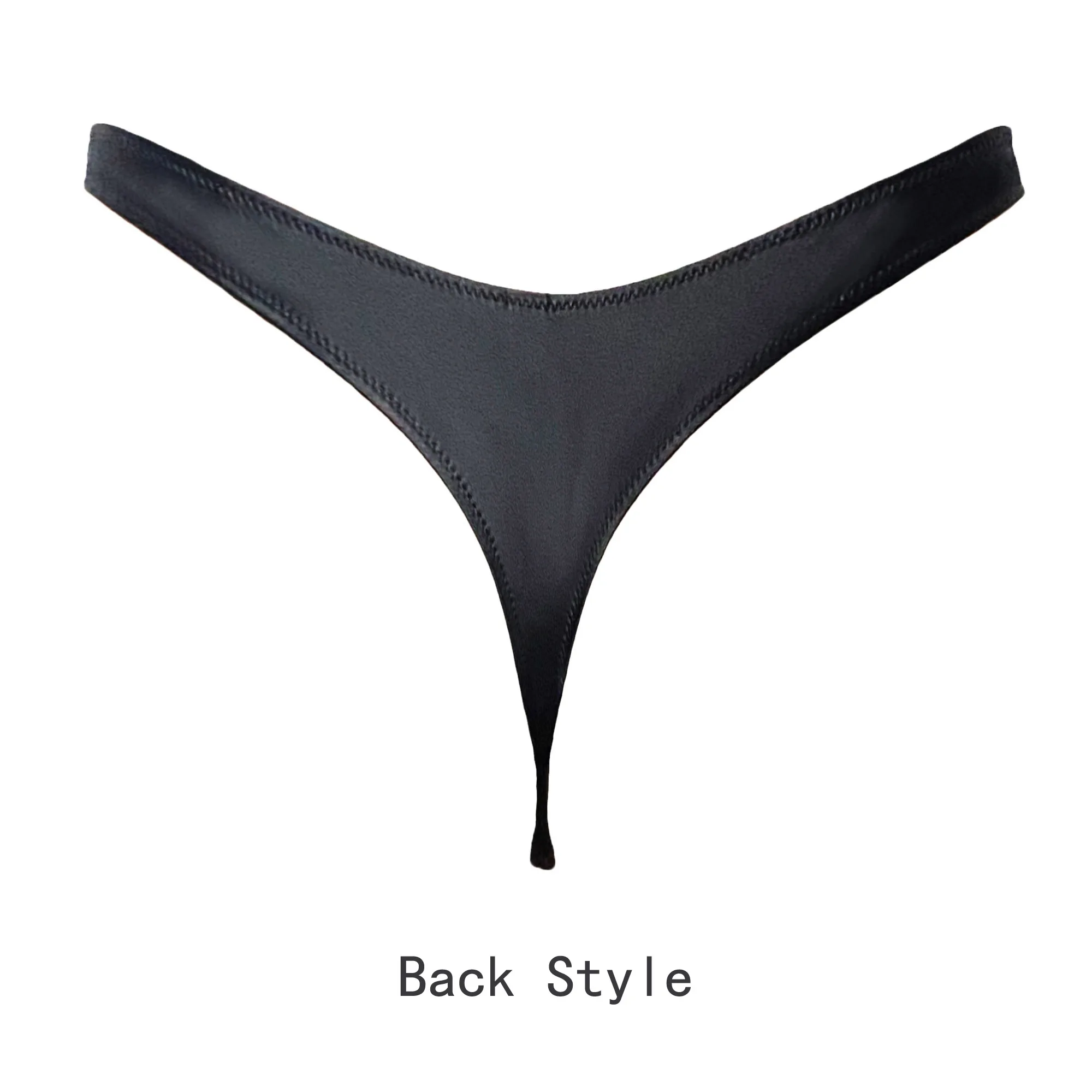 Masked staffs Large waist Men's glossy oversized t-pants sexy solid bikini high score sexy bikini bottomed underwear shiny pants