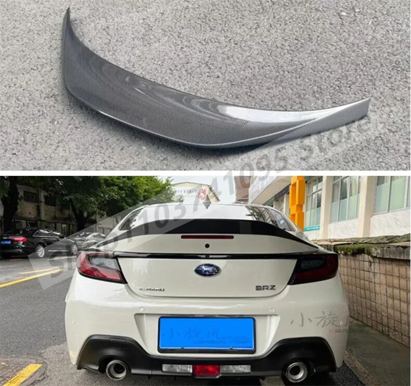 Real Carbon Fiber Rear Wing Lip Diffuser Tail Trunk Spoiler For Toyota GR86 ZA86/Subaru BRZ 2021-2025 P Style