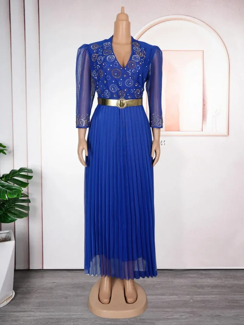 

Plus Size African Party Dresses for Women 2025 New Fashion Dashiki Ankara Wedding Evening Gown Elegant Turkey Muslim Maxi Dress