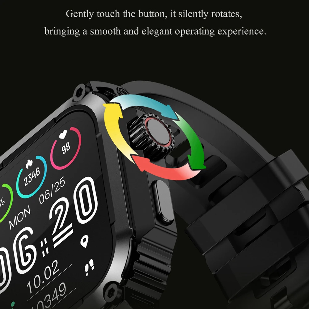 في الهواء الطلق IP68 مقاوم للماء Smartwatch الرياضة GPS الساعات الذكية الرجال النساء معدل ضربات القلب الصحة بلوتوث دعوة الساعات بطارية 410Mah