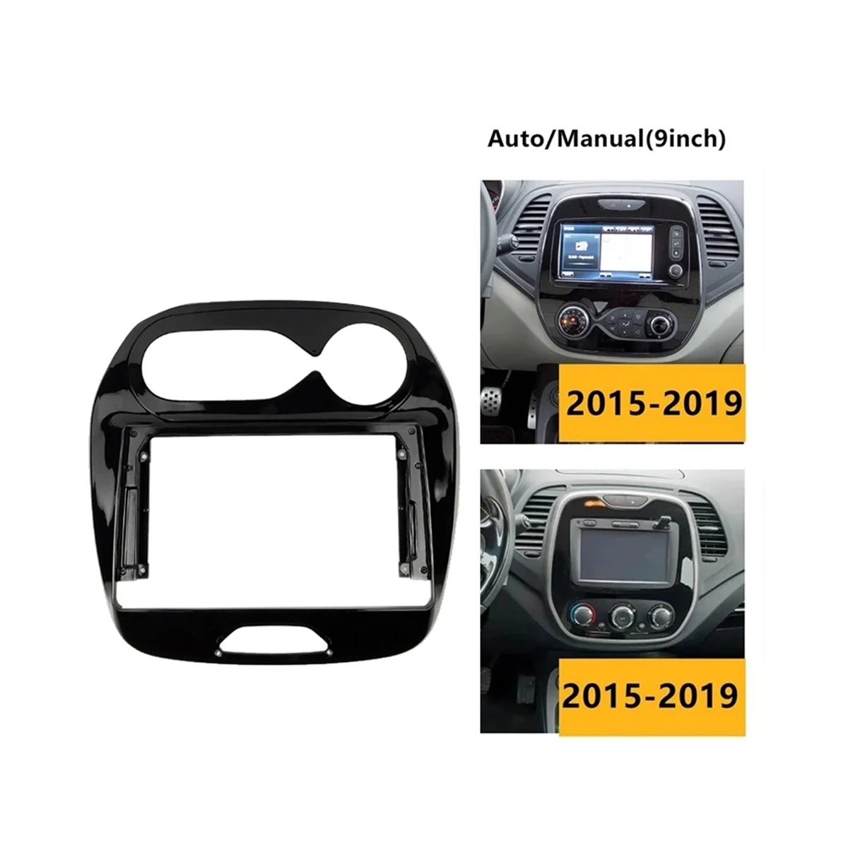 

9 Inch 2DIN Car Instrument Panel Frame for Renault Captur 2015-2019 DVD Navigation Radio Fascia A