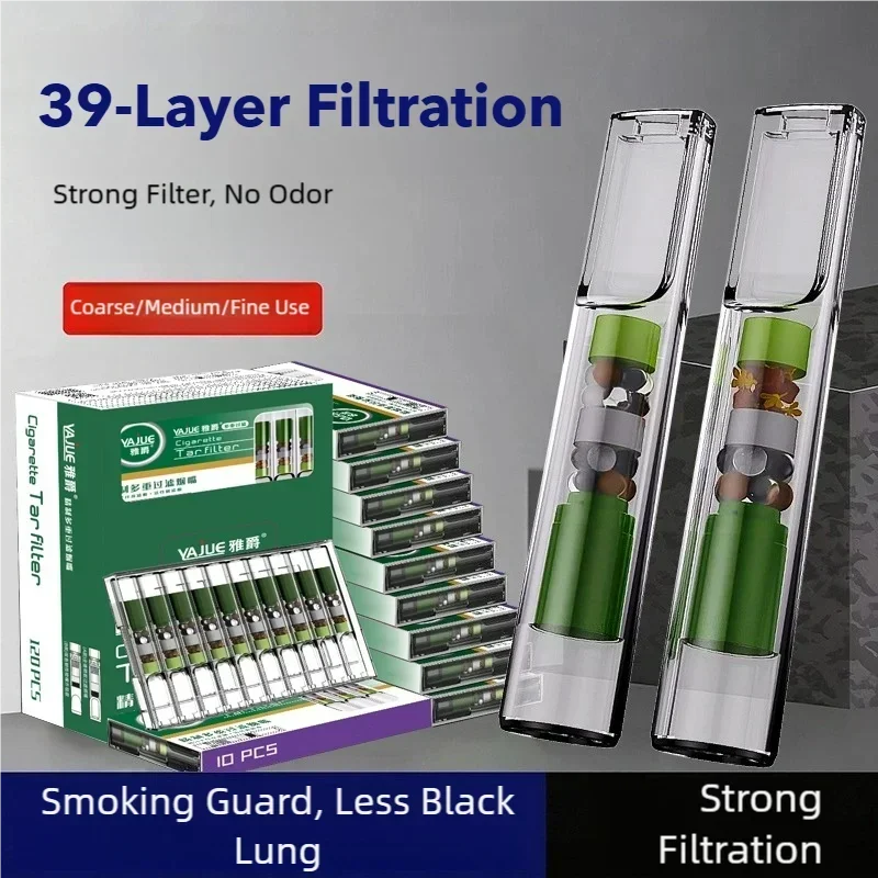 

Yajue Authentic New Disposable Plastic Cigarette Filter Mouthpiece, Universal for Thick, Medium, and Thin, Men's 39m