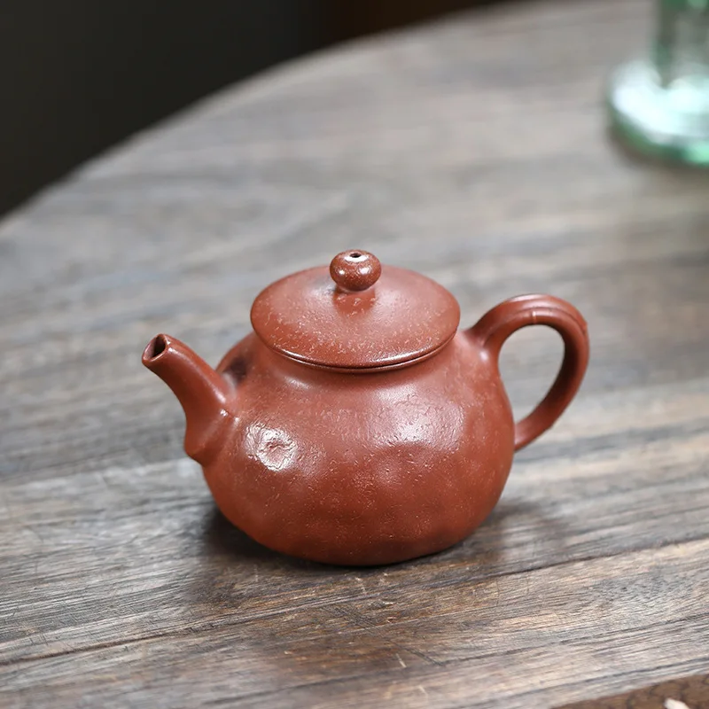 

Yixing Purple Clay Pot Pure Handmade Kneaded Tea Pot Retro Hammer Pattern Tea Set Goods Tray Built Pot